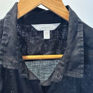Garnet Hill womens Black linen Shirt